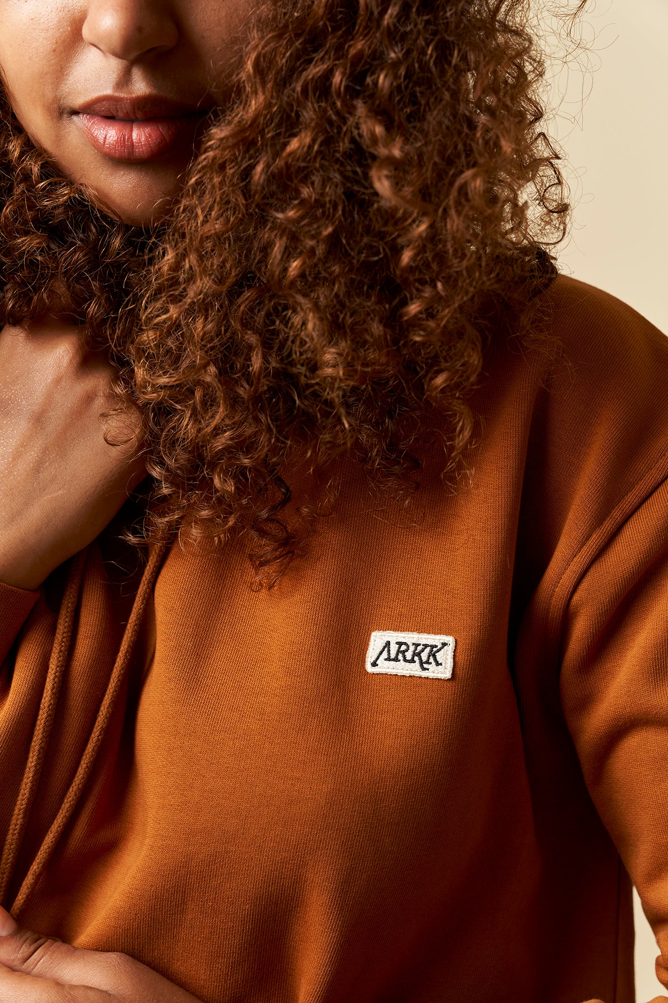 ARKK Apparel ARKK Box Logo Hoodie | Caramel Cafe Hoodie